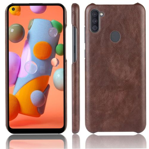 Rétro Étui Pour Samsung Galaxy M11 Rétro Compatibilité Housse De Protection Anti Éraflure Modèle De Litchi - Le Brun