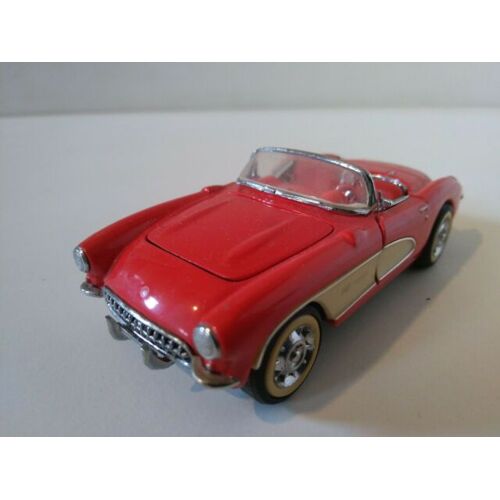 Franklin Mint Chevrolet Corvette Cabriolet Ouvert 1956 1/43 Made In Hong Kong Sans Boite-Franklin Mint Chevrolet