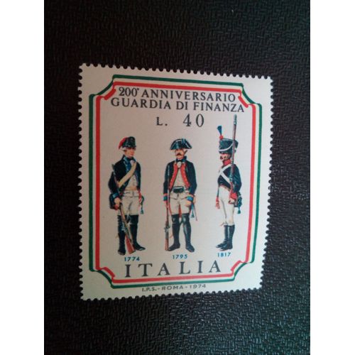Timbre Italie Yt 1184 Gardiens D'accise Italiens 1974 ( 090904 )
