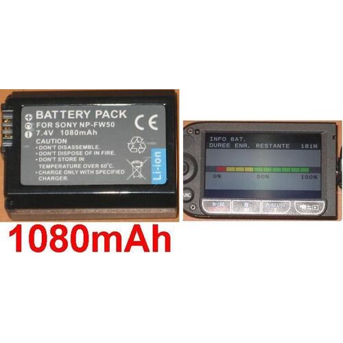 Batterie 1080mAh Pour SONY NEX-3DW NEX-3K