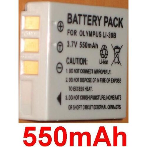 Batterie 3.7V 550mAh de remplacement pour OLYMPUS Li-30B