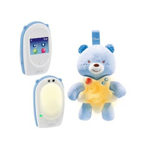 Chicco Écoute Bébé Audio Top First Dreams + Veilleuse Petit Ourson First Dreams - Bleu