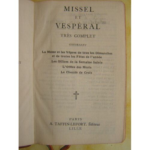 Missel Et Vespéral Très Complet N° 100