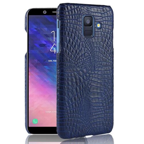 Classique Élégant Étui Pour Samsung Galaxy A6 2018 Anti Éraflure Compatibilité Mode Classique D'alligator Housse De Protection - Bleu