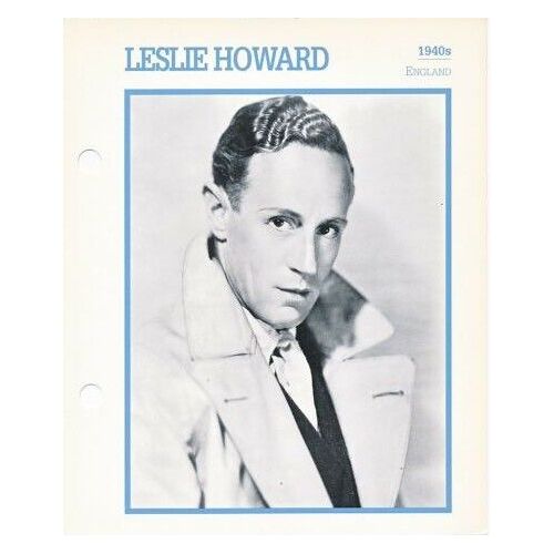 Movie Star Card [Carte Perforée En Langue Anglaise] Leslie Howard
