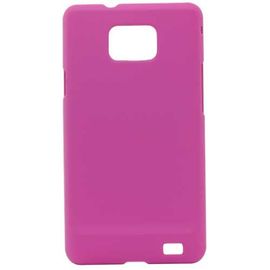 Coque Rigide Colorblock Rose Fushia Toucher Rubber Pour Samsung Galaxy S Ii I9100