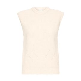 Pull Sans Manches Ichi Ihpovoke Wa5 Beige Xs