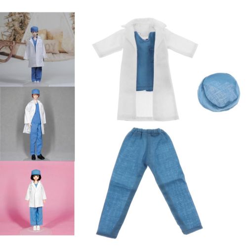 Poupées Bjd 1/6, Vêtements De Docteur, Robe Longue + T-Shirt + Pantalon + Chapeau, Ensemble De Vêtements Pour Poupées 1/6 Bjd (Poupée Non Incluse)
