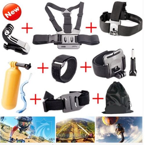 Ensemble d'accessoires pour caméras vidéo d'action pour Gopro Hero 5 4 3 + 3 2 H9R F60R W9R Yi 4K SJ4000 SJ6 SJ7 avec bracelet flottant