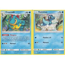 2 Cartes Pokemon - Crocrodil 19/73 + Kaiminus 18/73 - Soleil Et Lune 3,5 Légendes Brillantes