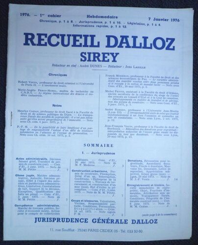 Recueil Dalloz 1976