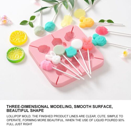Moule À Sucettes En Silicone Animaux Moules À Fleur De Bonbons Moules À Chocolat Forme De Décoration De Gâteaux Outil De Cuisson De Ustensiles De Cuisson
