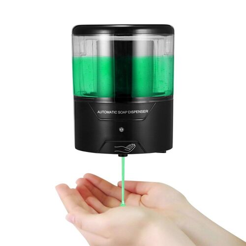 Distributeur de savon liquide sans contact, capteur intelligent, mains libres, pompe automatique, pour salle de bains et cuisine, 600ML