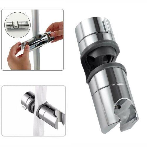 Support de barre de douche réglable en ABS chromé, 20   25mm, support de colonne de douche coulissant, support de pince coulissant, fournitures de salle de bain à domicile