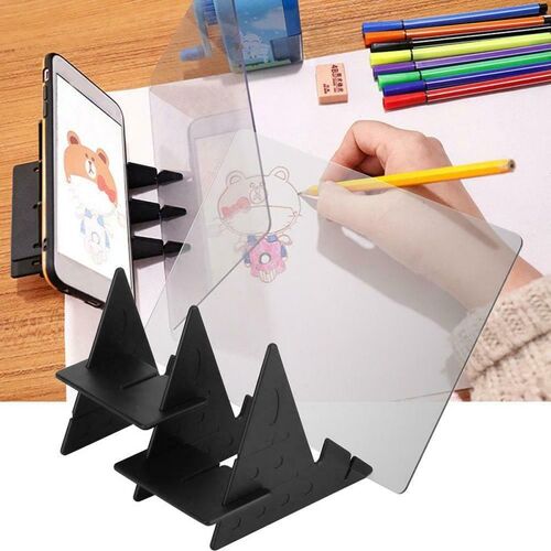 Planche À Dessin Imagerie Optique Croquis D'objectif Miroir Réflexion Et Gradation Support De Peinture Plaque De Miroir Trace Traceur De Table