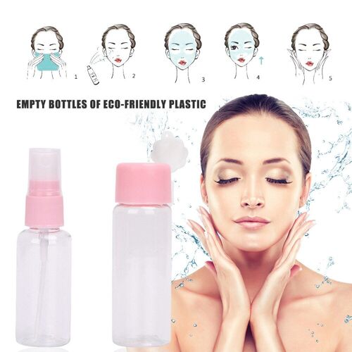 2 Pièces En Plastique Vide Bouteille Réutilisable Désinfectant Bouteilles De Pulvérisation D'eau Cosmétique Conteneur Crème Lotion Boîte Transparente 
