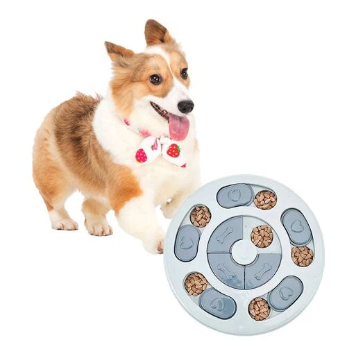 Bol Pour Chien Gamelle Pour Ingestion Lente En Plastique Anti Étouffement Chiot Chat Manger Plat Bol Anti-Goélageuses Assiette Alimentaire