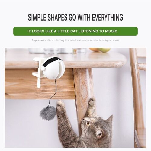 Jouet Chat À Mouvement Électronique Yo-Yo Boule De Levage Jouet Électrique Rotatif Puzzle Interactif Animal De Compagnie Intelligent Boule De Chat