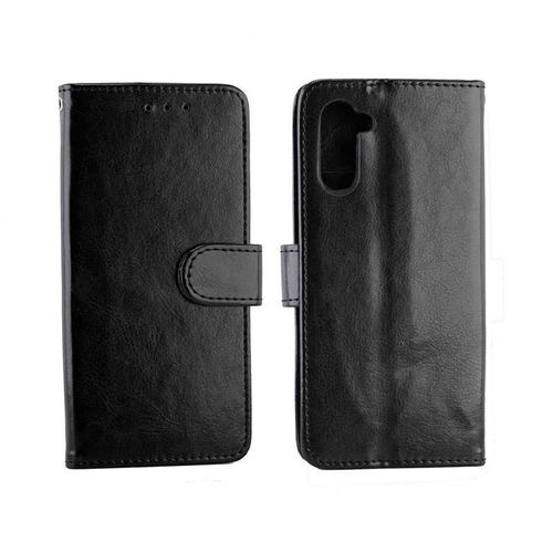Flip Étui Pour Samsung Galaxy Note10 Bicelle Titulaire De La Carte Antichoc Fermeture Magnétique Cuir Pu - Noir