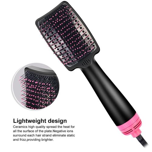 3 Vitesses Réglable Ion Négatif Air Chaud Peigne Sèche-Cheveux Brosse À Friser Multi-Fonction Outils De Coiffure Massage Brosse À Cheveux 