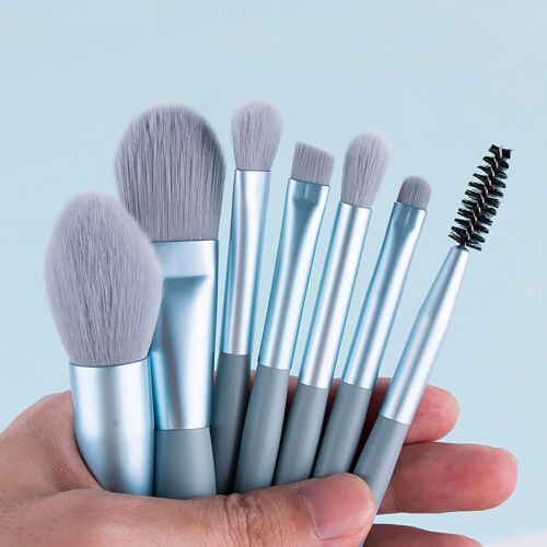 7 Pièces Pinceaux De Maquillage Professionnel Ensemble Portable Voyage Fondation Blush Sourcil Ombre Cils Stylos Cosmétiques Yeux Visage Outil De Beauté 