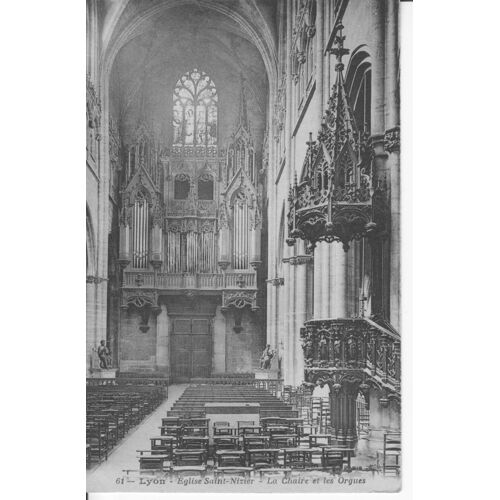 Lyon - Eglise Saint-Nizier - La Chaire Et Les Orgues - 1er Choix - Réf 061 945
