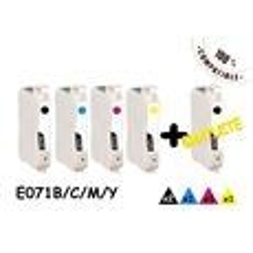 CDiscount - Pack de 5 - noir, jaune, cyan, magenta - compatible - cartouche d'encre - pour Epson Stylus DX9400, SX115, SX215, SX218, SX415, SX515, SX610; Stylus Office BX310, BX610