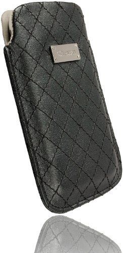 KRUSELL - COCO - ÉTUI MATELASSÉ - POUR SONY ERICSSON MIX WALKMAN - CUIR - NOIR