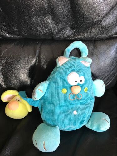 Peluche Vibrante Chat Creativtoys Doudou D'activités Bleu 17 Cm