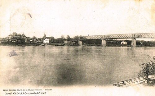 Carte Postale Ancienne, France, Gironde ( 33 ), Cadillac Sur Garonne, Vue Générale Prise De Cérons