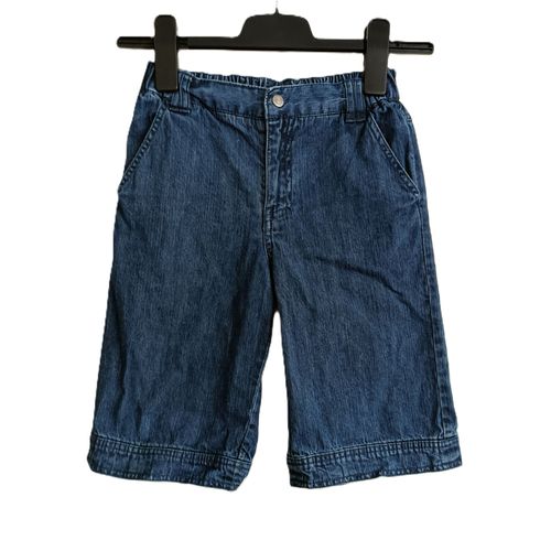 Short Long. Bermuda Jean Bleu Marine. Cyrillus. Coton. Taille 10 Ans.