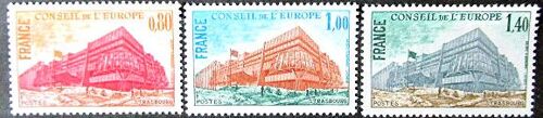 1977. Série Complète Ts53 À Ts55: Timbres De Service Conseil De L'europe.