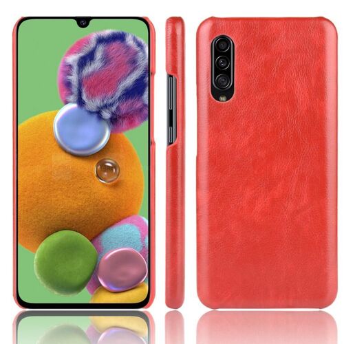 Rétro Étui Pour Samsung Galaxy A70s Anti Éraflure Rétro Housse De Protection Compatibilité Modèle De Litchi - Rouge