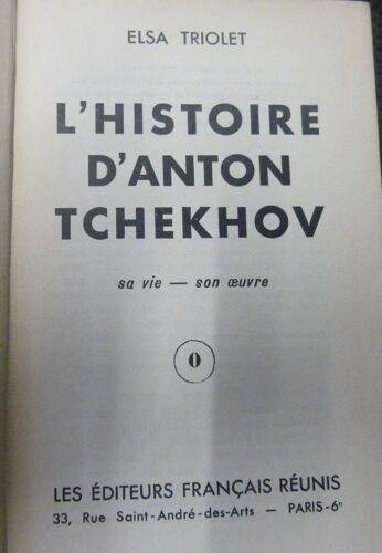 L' Histoire D' Anton Tchekhov Sa Vie -Son Oeuvre