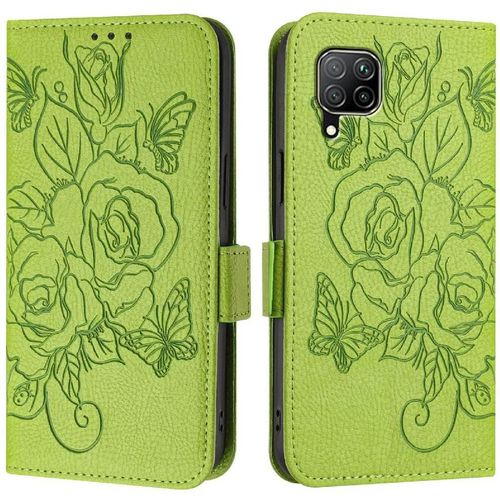 Étui Pour Huawei P40 Lite 4g Cuir Pu Portefeuille Magnétique Avec Fente Pour Carte De Crédit - Vert