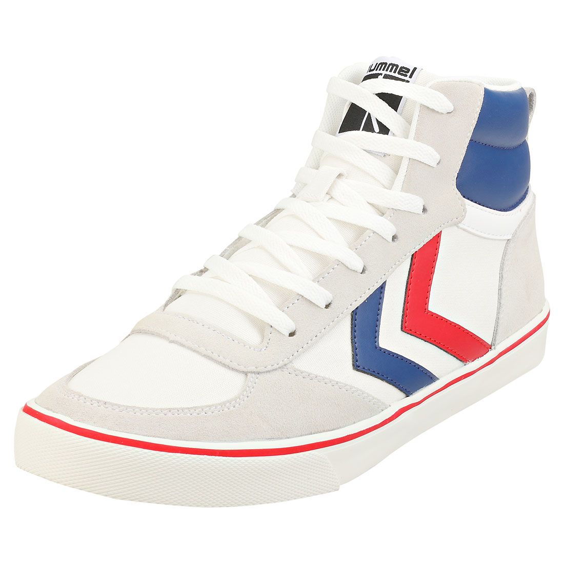 Hummel Stadil High Ogc 3.0 Baskets Decontractee Blanc Bleu Rouge