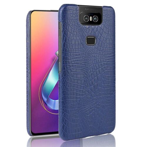 Étui Pour Classique Élégant Asus Zenfone 6 Zs630kl Housse De Protection Anti Éraflure Compatibilité Mode Classique D'alligator - Bleu