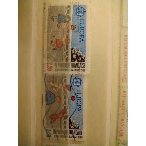 Timbre France 2584 2585 Europa Jeux D'enfants 1989