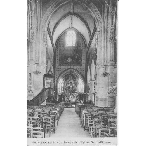 Fécamp - Intérieur De L'église Saint-Etienne - Carte Précurseur - Be - Réf 061 891