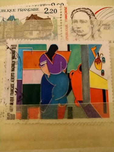 Timbre France 2414 Virginia D'alberto Magnelli 1986 5f