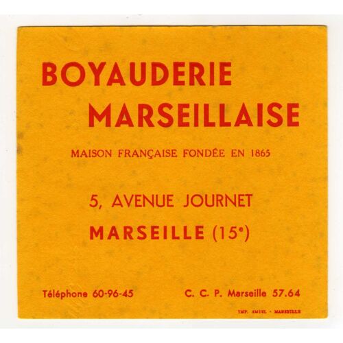Buvard Boyauderie Marseillaise Marseille Maison Fondée En 1865 Imp. Amiel Boyau Abat Boucherie