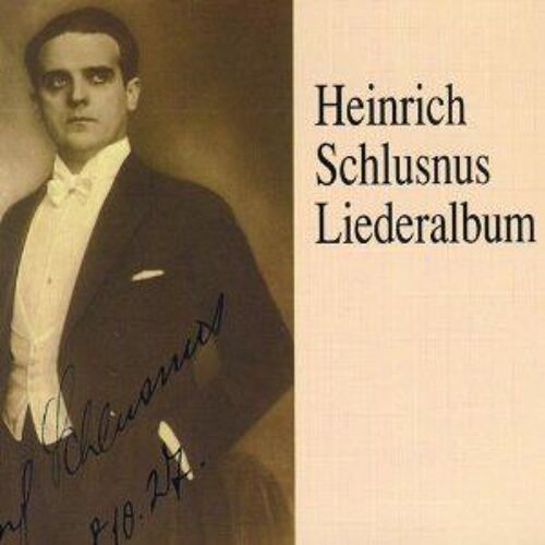 Album De Lieder Vol. 1 Schlusnus, Bar.