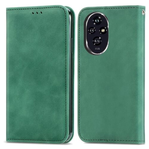 Flip Étui Pour Honneur 200 Étui En Cuir Couverture Rabotant Antichoc Simple Entreprise Portefeuille - Vert