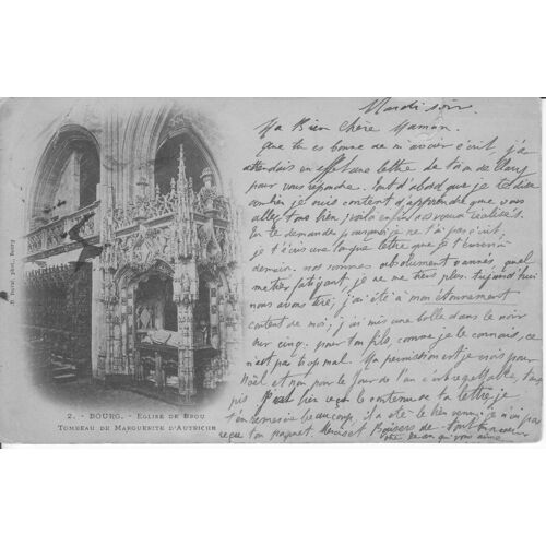 Bourg-En-Bresse - Eglise De Brou - Tombeau De Marguerite D' Autriche - Carte Précurseur - Oblitérée En 1900 - Réf 061 852