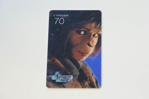 Mobicarte La Planète Des Singes, A Servi, Prix En Franc, 70 Francs