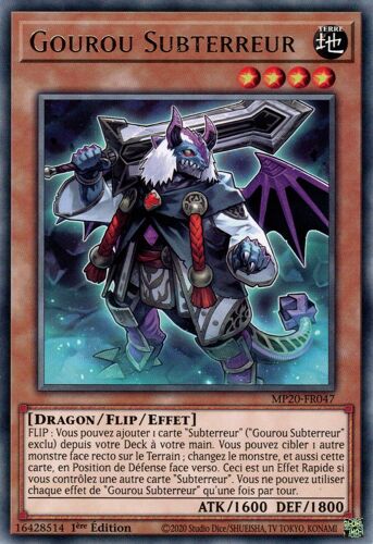 Yu Gi Oh Mp20 Fr047 Gourou Subterreur Rare