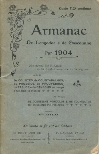 Armanac De Lengodoc E De Gascounho 1904