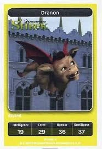 Image Vignette N°22 Dranon - Shrek - Carrefour - Dreamworks - 2010 - 8x5,5 Cm