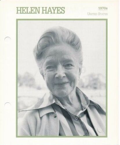 Movie Star Card [Carte Perforée En Langue Anglaise] Helen Hayes