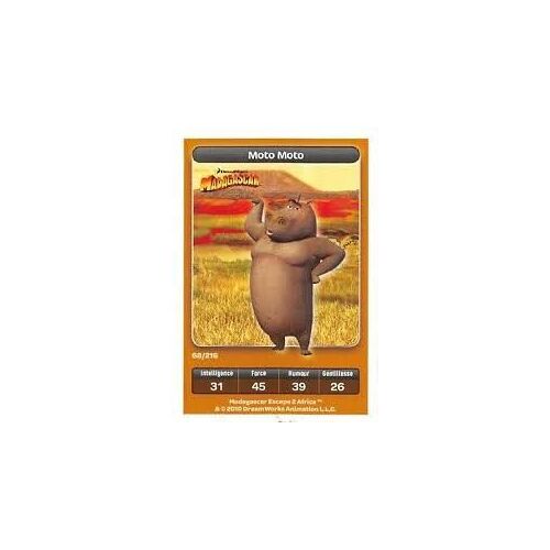 Image Vignette N°68 - Moto Moto - Madagascar - Carrefour - Dreamworks - 2010 - 8x5,5 Cm